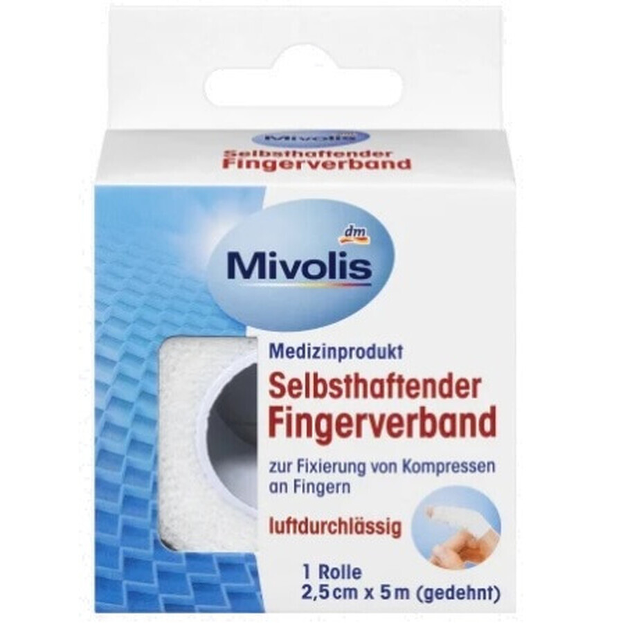 Mivolis, Selbstklebendes Fingerklebeband 2,5cm x 5m, 5m