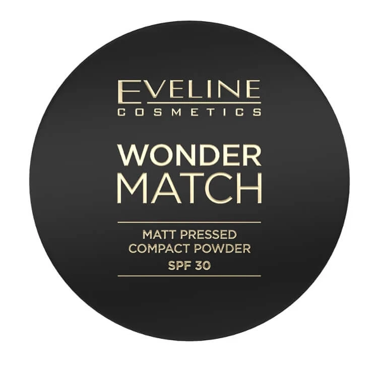 Eveline Cosmetics, Wonder Match, Gepresstes mattes Puder mit SPF 30 Nr. 01, 8 g