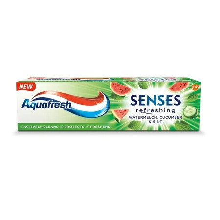 Aquafresh Senses Verfrissende Tandpasta Watermeloen amp; Komkommer amp; Munt, 75ml