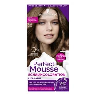 Schwarzkopf, Perfect Mousse, 665 Licht Chocolade Bir, Kleurwas mousse