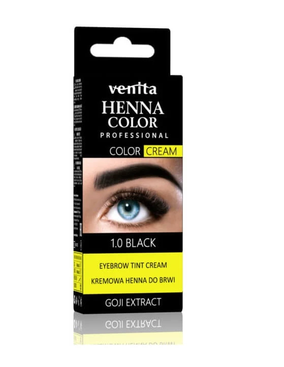 Venita Professional Henna Farbcreme Henna Brow Farbcreme 1.0 Schwarz, 30g