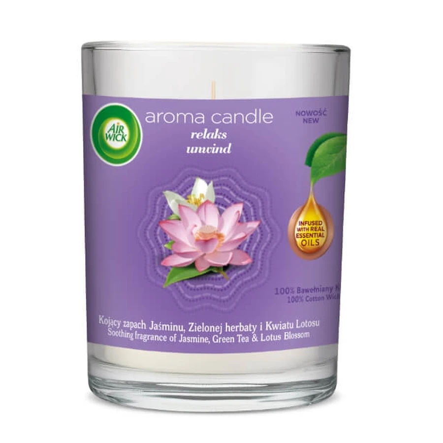 Air Wick Świeczka Zapachowa Dekoracyjna duża Candle Relaks ozdobna 220 g: ceny i cechy