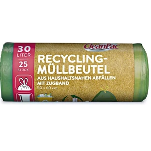 CleanPac, Saci de gunoi cu șnur 30l, 25 bucăți