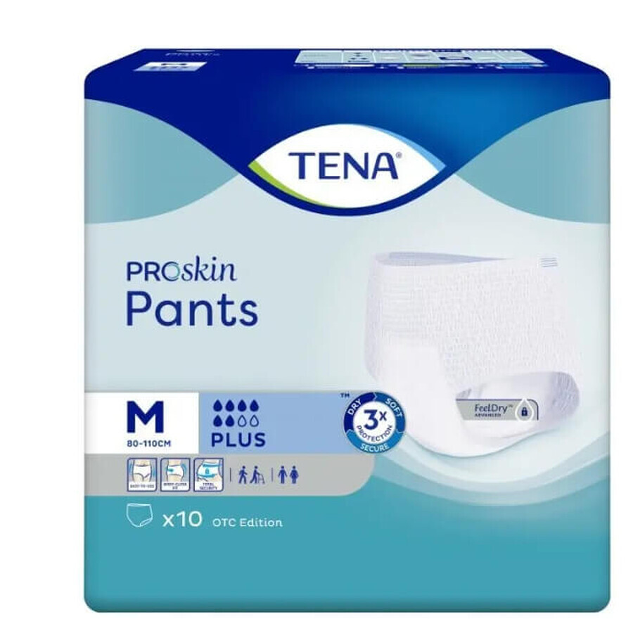 Tena Pants ProSkin ProSkin chonic plus mutande plus M, 10 pezzi - A lungo termine!