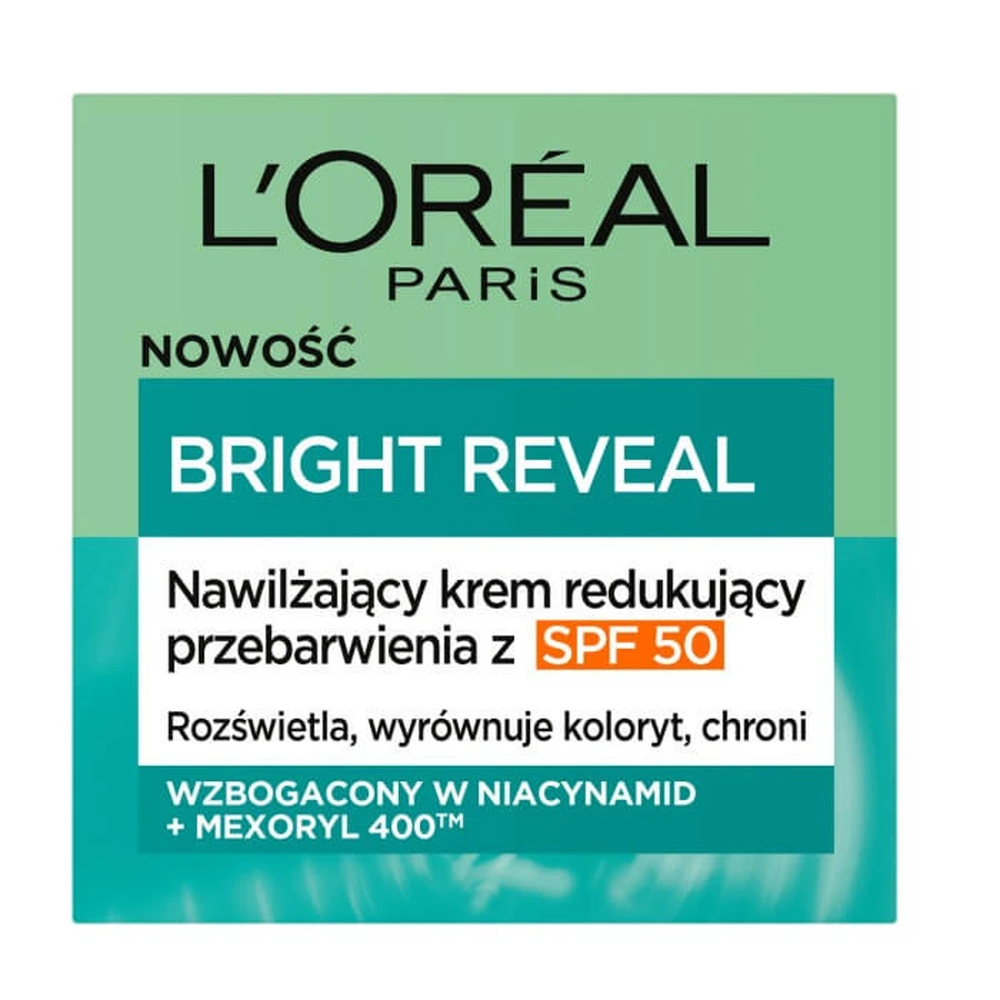 L'Oreal Paris Bright Reveal Discoloration Reducing Moisturizer with SPF50, 50ml