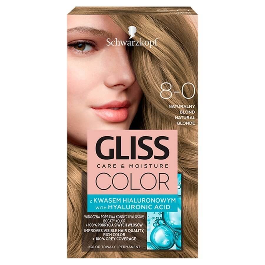 Schwarzkopf Gliss Color Cera Colore con acido ialuronico Biondo Naturale 8-0