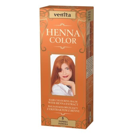 Venita Henna Color Loțiune colorantă pe bază de plante cu extract de henna 5 Paprika, 75ml