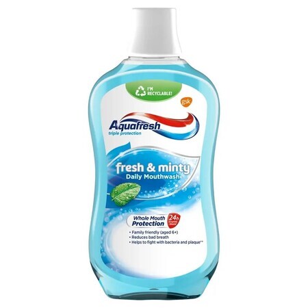 Aquafresh Fresh amp; Minty Mundwasser, 500ml