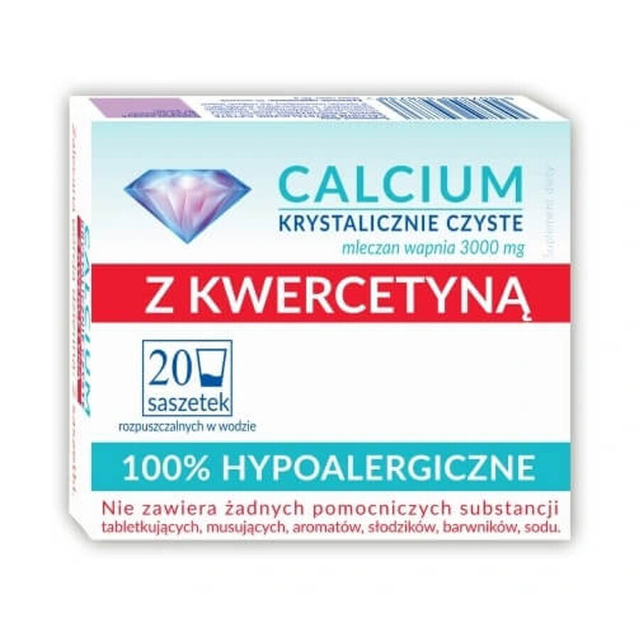 Calcium Crystal Clear avec Quercétine, 20 sachets