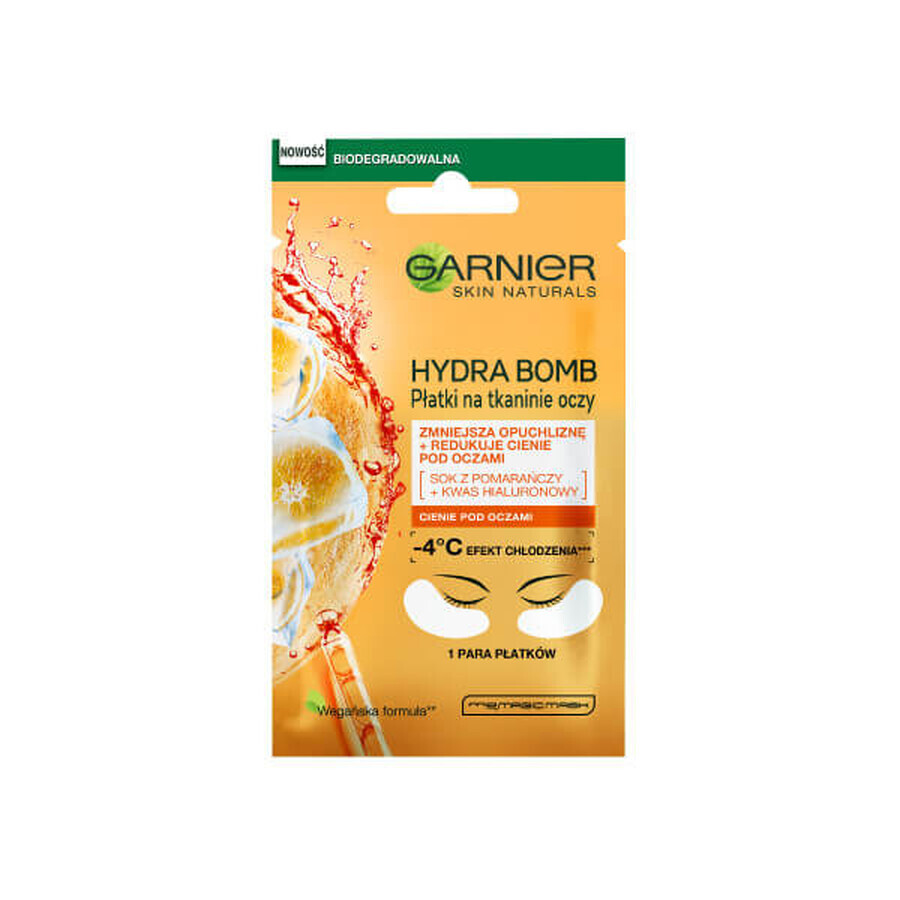 Garnier Moisture+ Fresh Look eye patches with pomegranate juice and hyaluronic acid, 6g