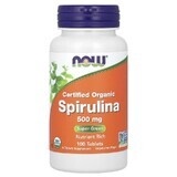 Bio Spirulina, 500 mg, 100 Tabletten, Now Foods