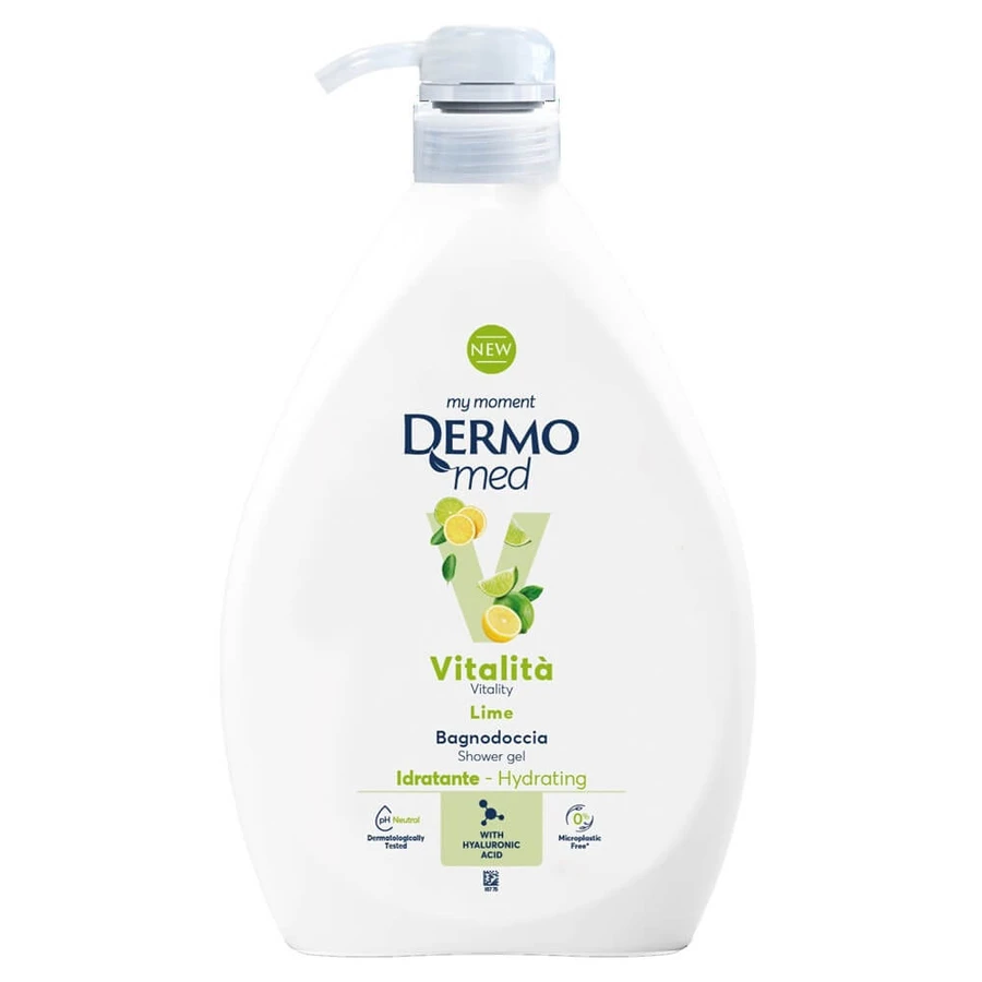 Gel douche Vitalita au citron vert, 1000 ml, Dermomed
