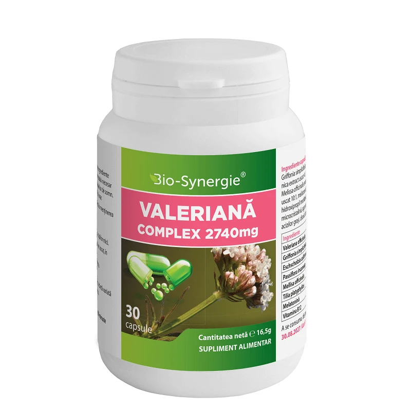 Baldrian-Komplex, 2740 mg, 30 Kapseln, Bio Synergie