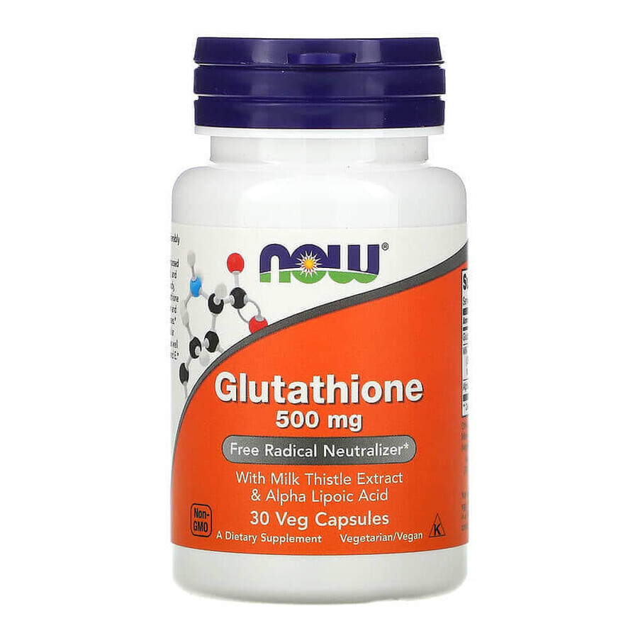 Glutathione, 500 mg, 30 vegetarian capsules, Now Foods