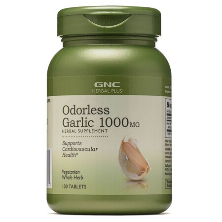 Ail Inodore, 1000 mg, 100 comprimés, GNC