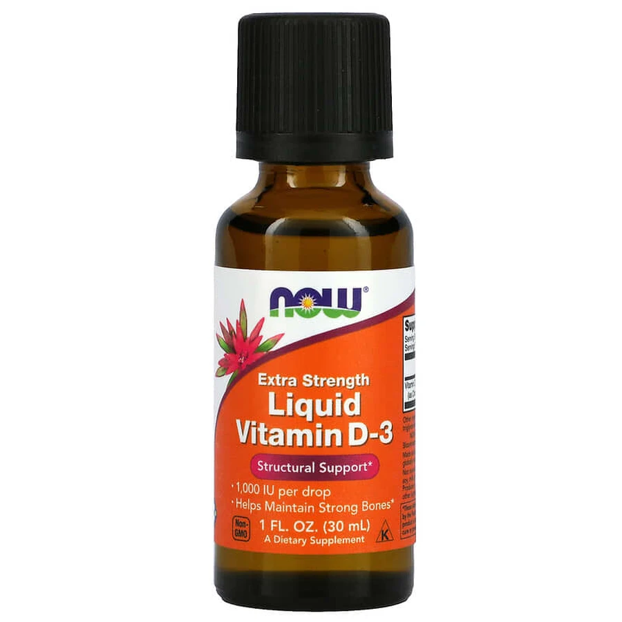 Vitamin D-3 Flüssig Extra, 1000 IU/Sprit, 30 ml, Now Foods