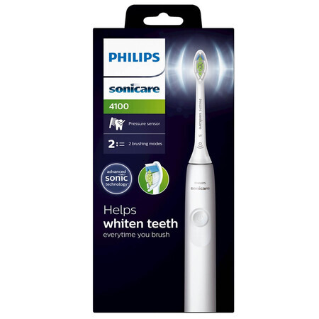 Cepillo dental eléctrico 4100 Blanco, 1 pieza, Philips Sonicare