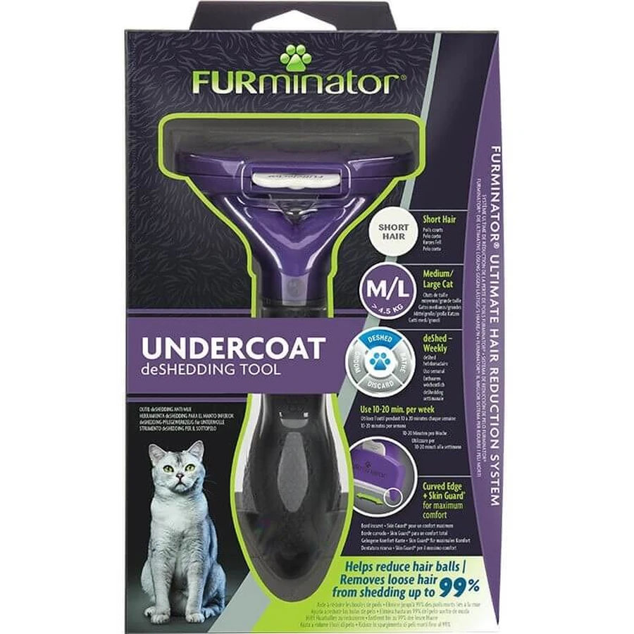 Professionele trimmer voor katten (> 4,5 kg) met korte vacht, 1 stuk, Furminator