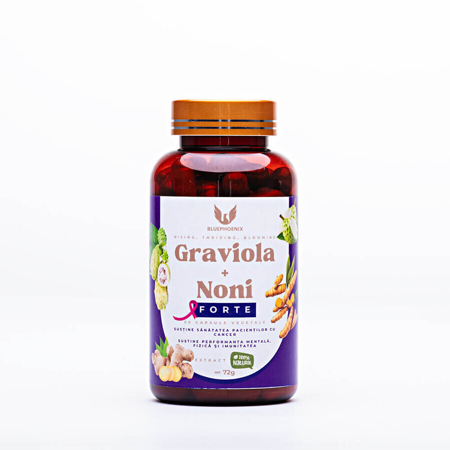 Graviola and Noni Forte, 1100 mg, 60 capsules, Blue Pheonix