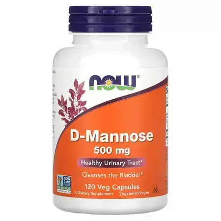 D-Manoza, 500 mg, 120 capsule vegetale, Now Foods