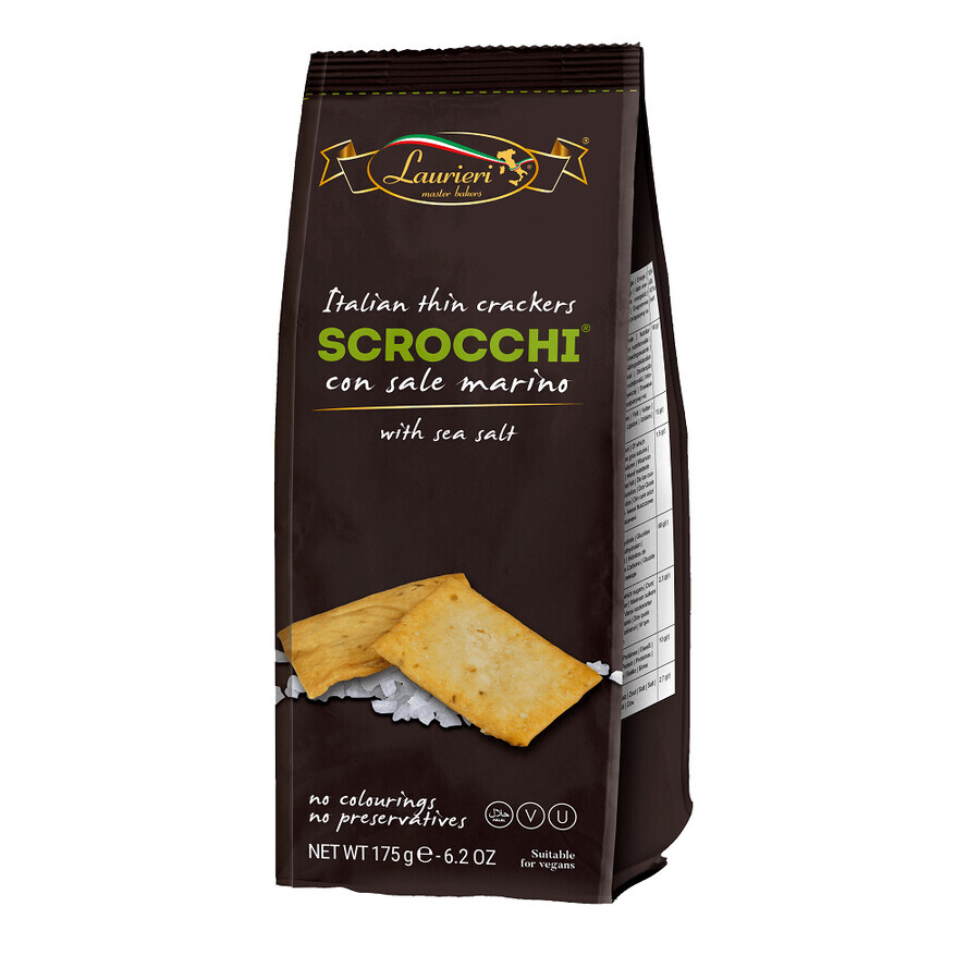 Scrocchi Sea Salt Crackers, 175 g, Laurieri