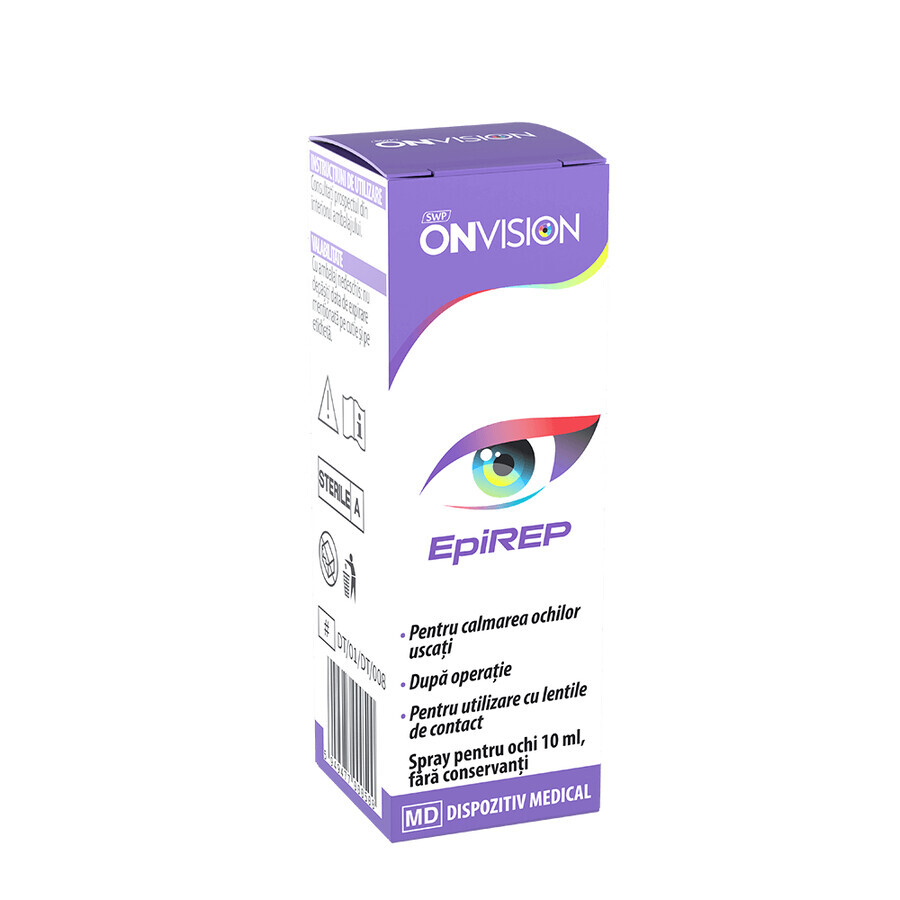 Onvision Epirep Eye Soothing Eye Spray, 10 ml, Sun Wave Pharma