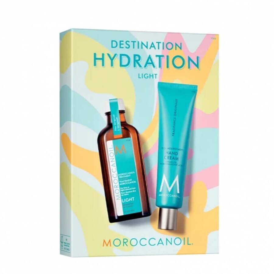 Set Öl für feines und helles Haar Light 100 ml + Parfüm Original Hand Cream 100 ml Summer Duo, Moroccanoil