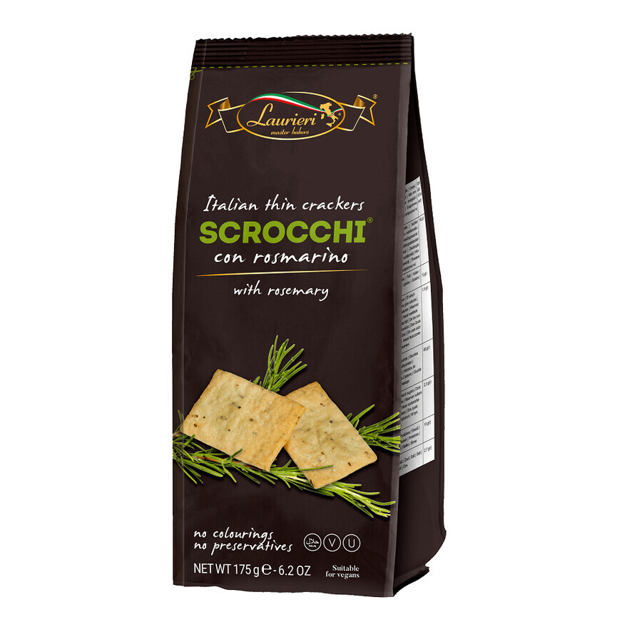 Rosmary Scrocchi Crackers, 175 g, Laurieri