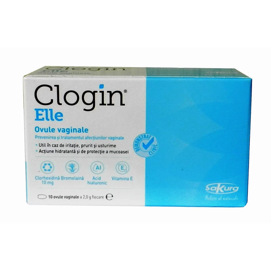 Ovule vaginale Clogin Elle, 10 ovule vaginale, Sakura