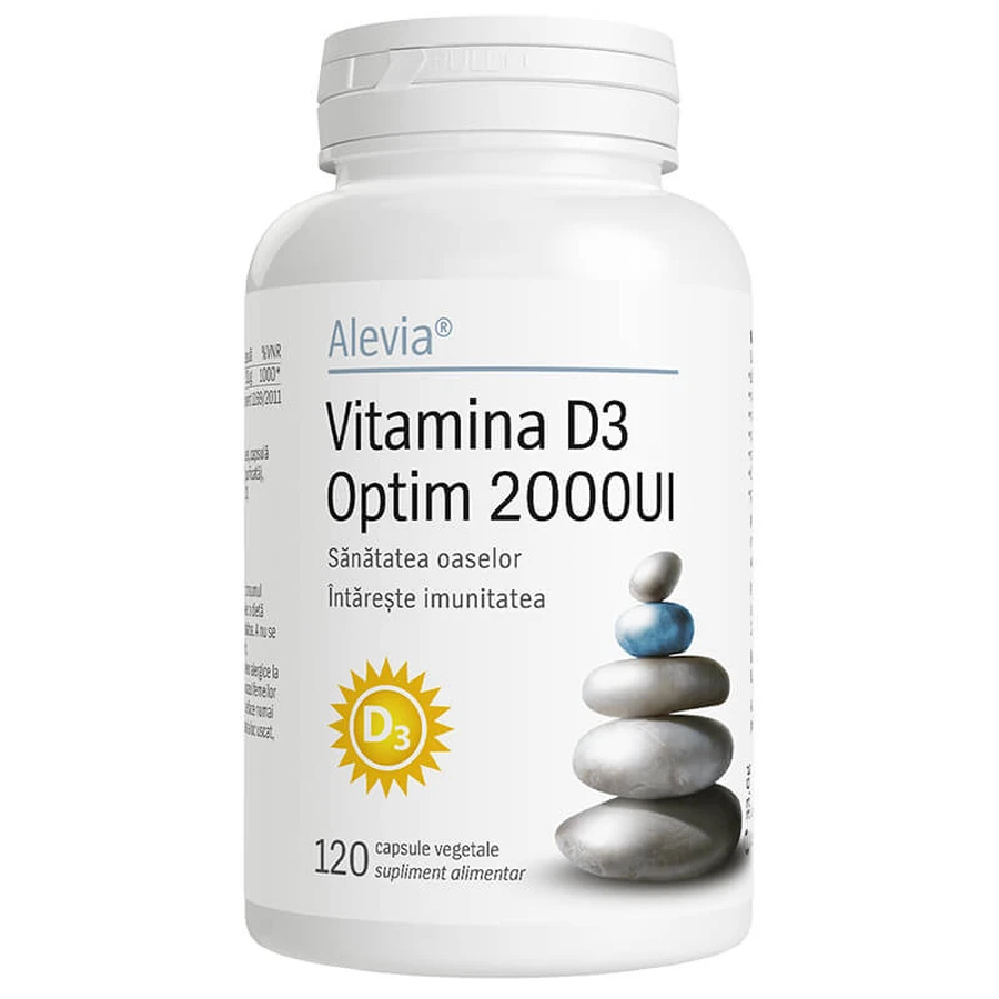 Vitamin D3 Optim, 2000UI, 120 Kapseln, Alevia 