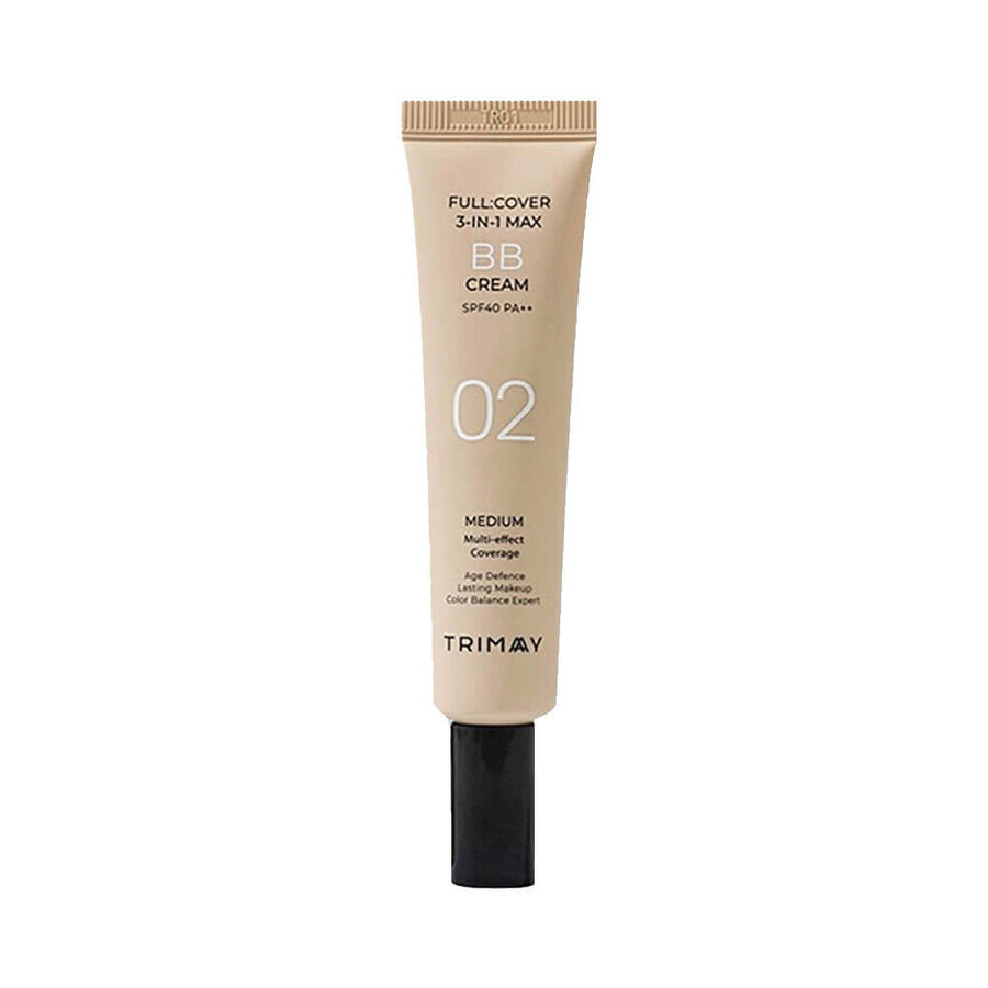 Colour Cream BB Cream SPF40 PA++ Full Cover 3-in-1 Max, Medium, Trimay, 30 ml