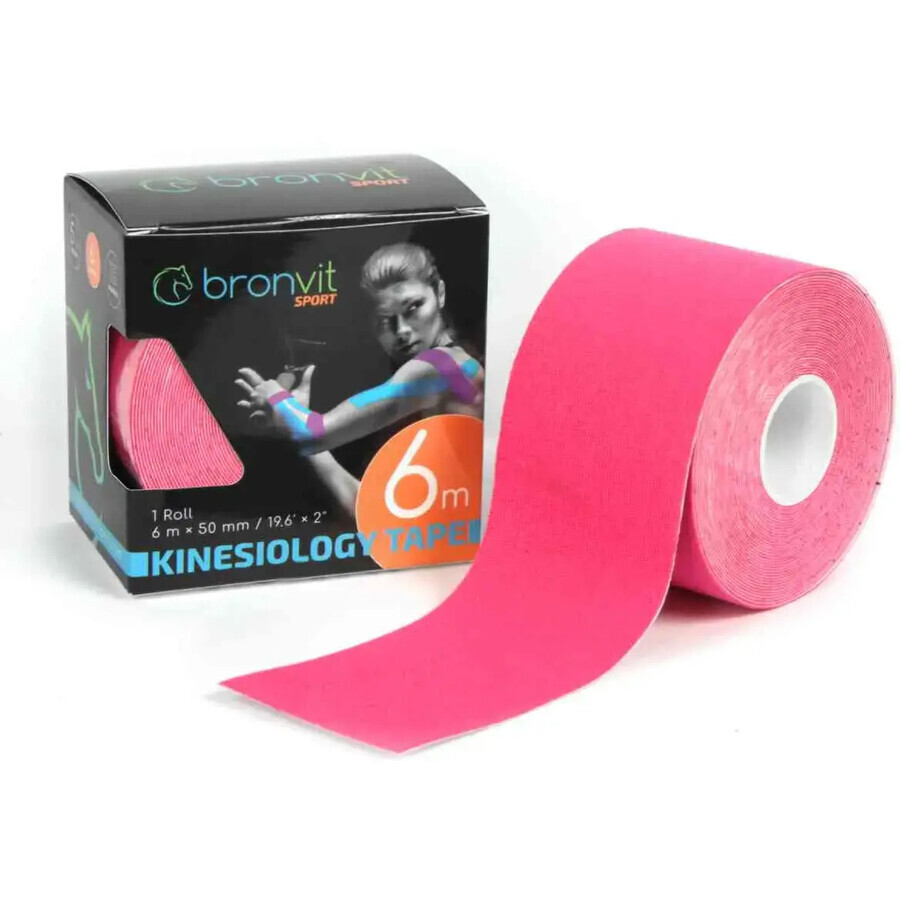 BronVit Sport Kinesio Tape rosa classico 5cmx6m