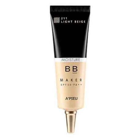 BB Marker hidratant SPF 30 PA++, Nuanța Light Beige, 20 g, Apieu