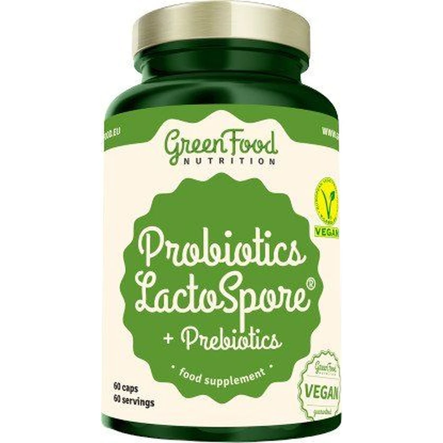 GreenFood Nutrition Probiotic LactoSpore® Probiotika + Präbiotika 60 Kapseln