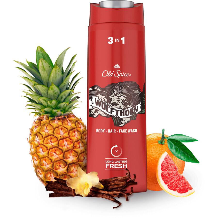 Old Spice WolfThorn 3in1 Gel de duș cu aromă tropicală de citrice 400 ml