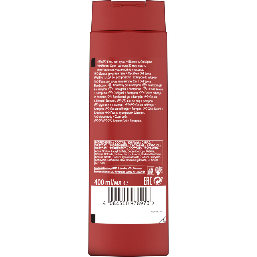 Old Spice WolfThorn 3in1 Gel de duș cu aromă tropicală de citrice 400 ml