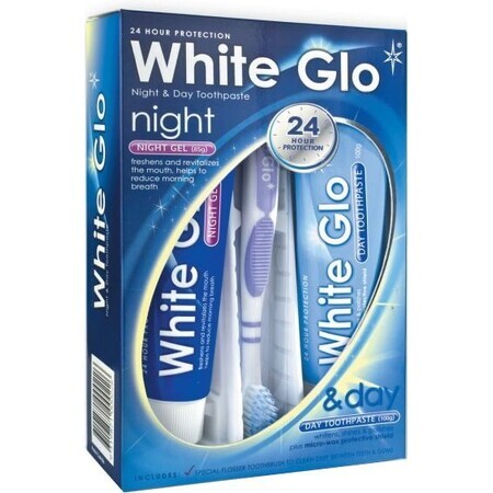 White Glo Tag und Nacht Whitening Paste Set 185 g