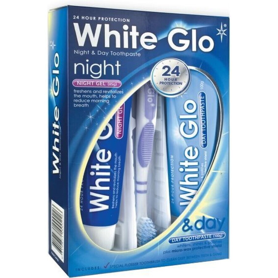 White Glo Tag und Nacht Whitening Paste Set 185 g