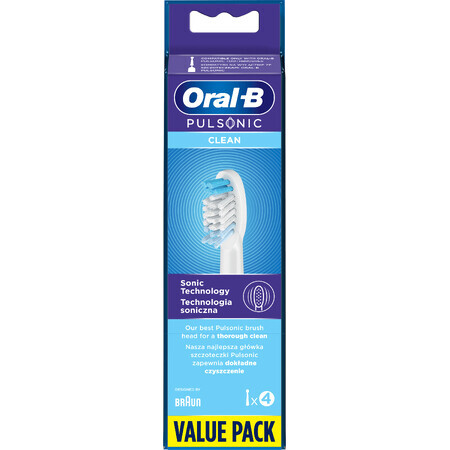 Oral-B Pulsonic Clean Ersatzköpfe für Schallzahnbürste 4 Stück