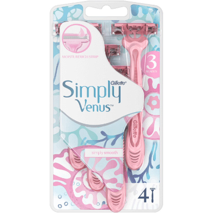 Gillette Venus Simply Venus3 Aparat de ras de unică folosință 4 buc