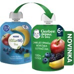 Gerber Organic Bag with apples, bananas, blueberries and blackberries 100% BIO 6m+ 16 x 90 g