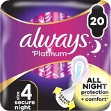 Always Platinum Secure Night Damenbinden mit Flügeln 20 Stück