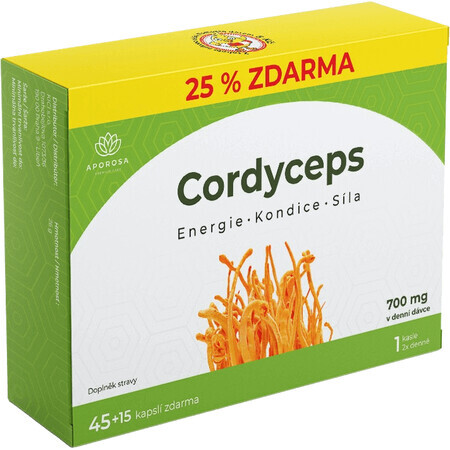 Aporosa Cordyceps 350 mg 60 Kapseln