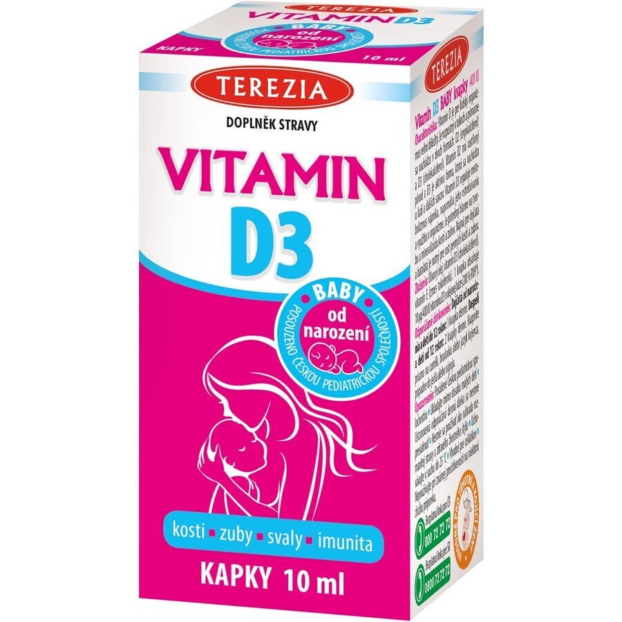 Terezia Vitamin D3 Tropfen für Kinder ab 1 Monat 10 ml