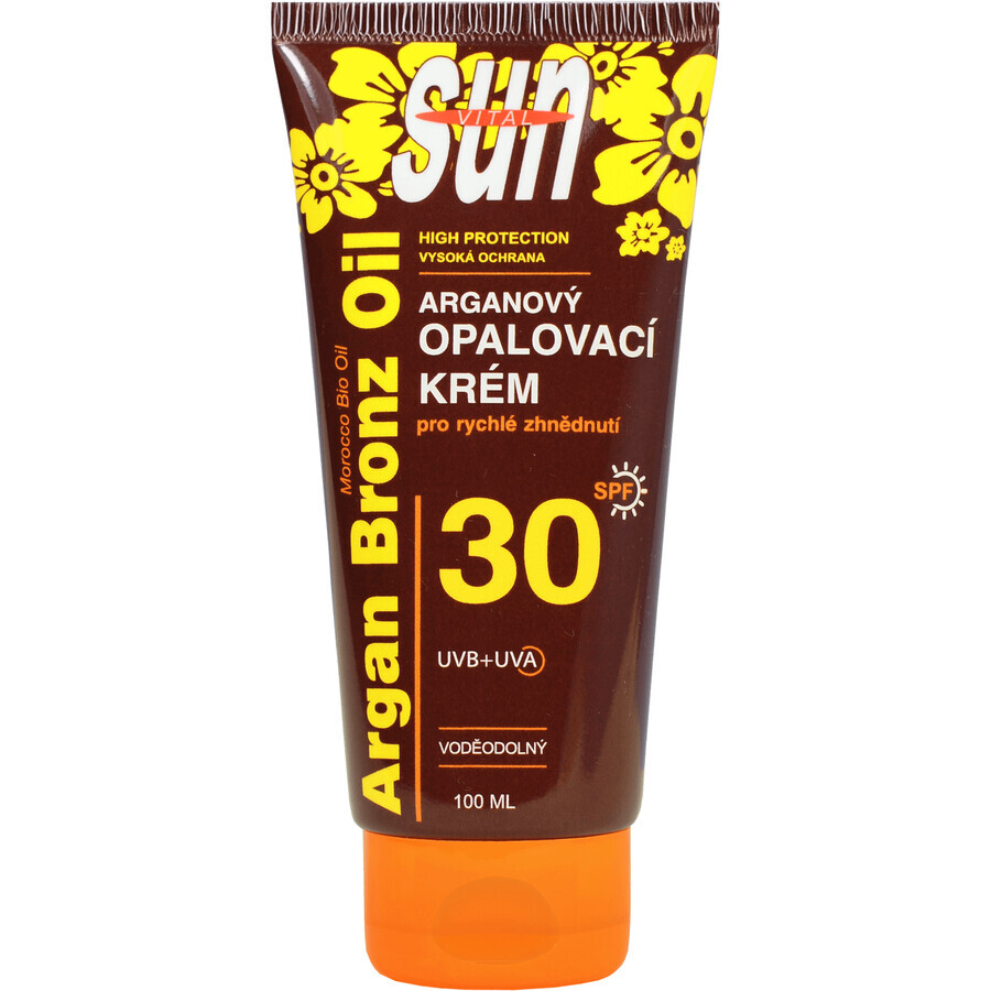 Vivaco SUN Sunscreen with argan OF30 100 ml tube