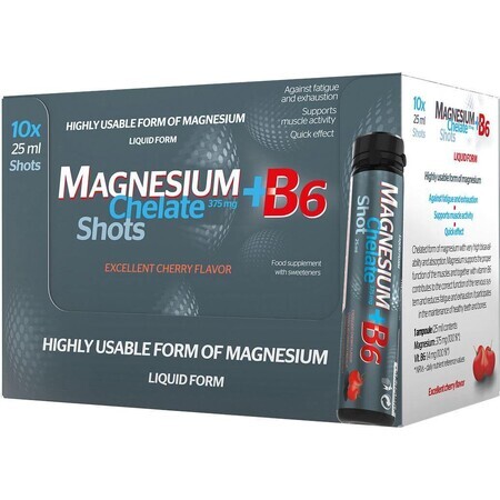 Salutem-Magnesiumchelat Shot Salutem-Magnesiumchelat + B6 Kirschgeschmack, Ampullen 10 x 25 ml