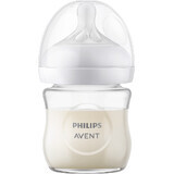 Philips Avent Natural Response Glass feeding bottle 120ml, 0m+