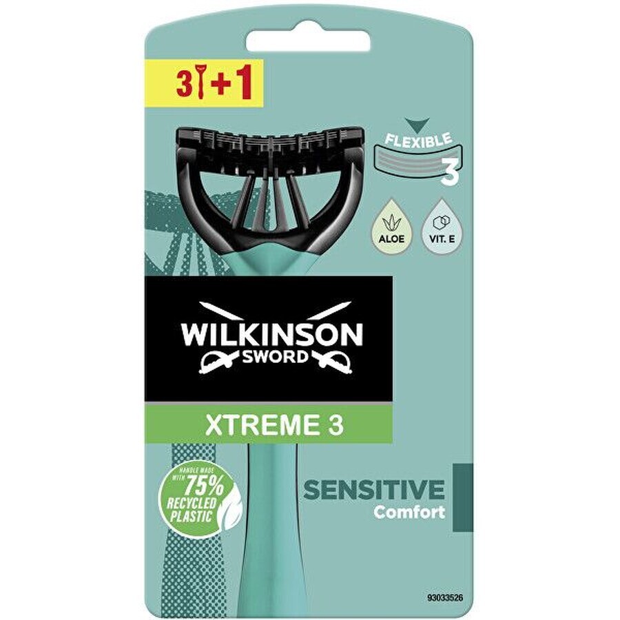 Wilkinson Sword Xtreme3 sensitive comfort wegwerpscheermes 4 stuks