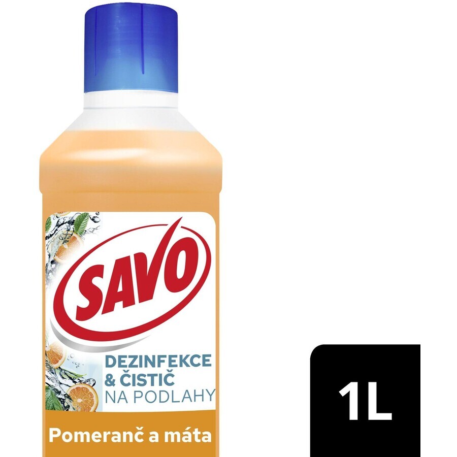 Savo Desinfektions- und Bodenreinigungsmittel Orange und Minze 1 Liter