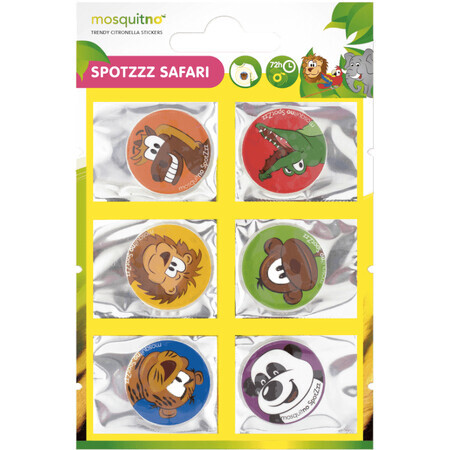 MosquitNo Safari stickers met citronella geur 6 stuks